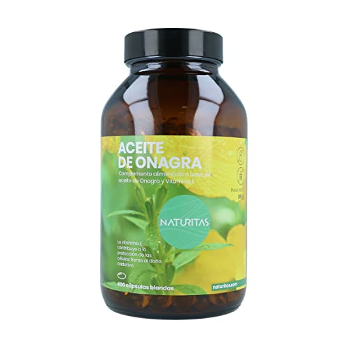 Aceite de Onagra 400 Perlas Naturitas Essentials | Protege las células | Complemento alimenticio a base de Onagra y Vitamina E