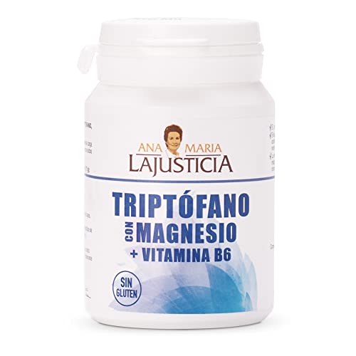 Ana Maria Lajusticia - Triptófano con magnesio + VIT B6 – 60 comprimidos, Reduce la ansiedad, el cansancio y regula el reloj interno, Apto para veganos, Envase para 30 días de tratamiento
