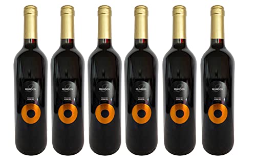 Vino Tinto 0,0 SIN ALCOHOL – DOS MUNDOS | Caja de 6 botellas x 0,75 cl | Bodegas Los Corzos