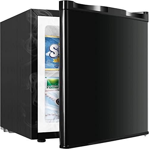 Mini Congelador, Pequeño Congelador Vertical, 31L, -14℃ a -20℃, Negro, Temperatura Regulable, Silenciosos para Hogares, Oficinas