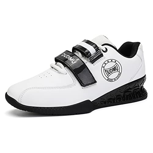 Zapatos de culturismo para levantamiento de pesas, levantamiento de pesas y sentadillas, White610, 41 EU