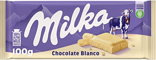 Milka Tableta de Chocolate Blanco de los Alpes 100g