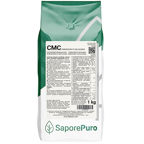 Saporepuro CMC 1 kg - ideal para helados, geles, decoraciones y pastas - Excelente agente gelificante y estabilizante