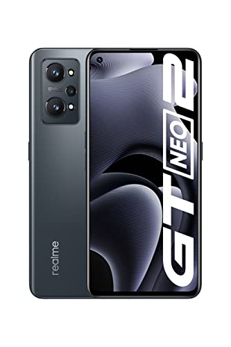 realme GT Neo 2 Smartphone Libre, Procesador Qualcomm Snapdragon 870 5G, Pantalla AMOLED E4 de 120 Hz, Carga SuperDart de 65W, Cámara triple de IA de 64 MP, Dual Sim, NFC, 8GB+128GB, Neo Black