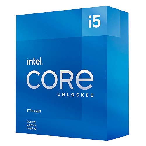 Intel Procesador de sobremesa Core i5-11600KF 6 núcleos hasta 4,9 GHz Desbloqueado LGA1200 (Intel 500 Series & Select 400 Series Chipset) 125W