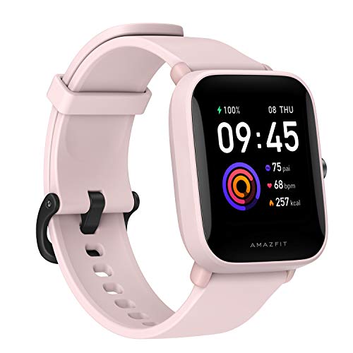 Amazfit Bip U Smartwatch Fitness Reloj Inteligente 60+ Modos Deportivos 1.43' Pantalla táctil a Color Grande 5 ATM (SpO2) Oxígeno en Sangre Frecuencia Cardíaca