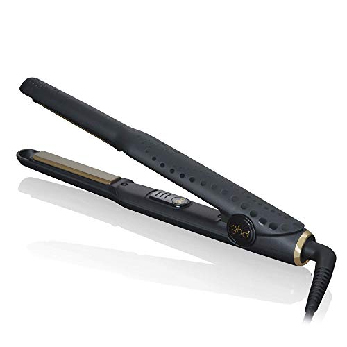 ghd mini - Plancha de pelo profesional con placas finas de 12,7 mm para cabello corto y flequillo, Negra