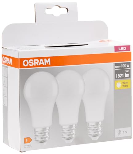 Osram 819412 Bombilla LED E27, 13 W, Blanco, 3 Unidad (Paquete de 1), 3