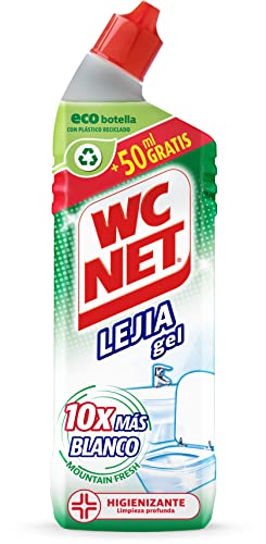WC Net - Lejía Gel Mountain Fresh para Wc, Limpia, Higieniza y Blanquea Inmediatamente, 800ml