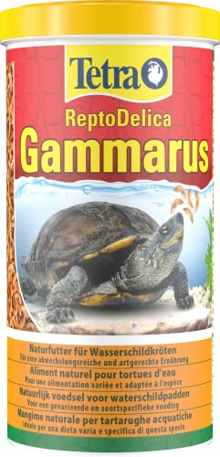 Tetra Gammarus alimento natural para turtugas acuáticas con camarones de arroyo (Gammarus) enteros, Lata de 1 L