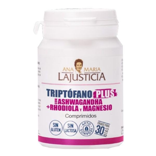 Ana María Lajusticia - Triptofano Plus con Ashwagandha y Rhodiola y Magnesio, 60 Comprimidos