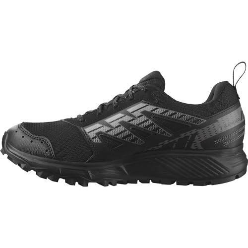 Salomon Wander Gore-Tex Zapatillas Impermeables de Trail Running para Mujer, A punto para el aire libre, Comodidad mullida, Sujeción del pie segura, Black, 39 1/3