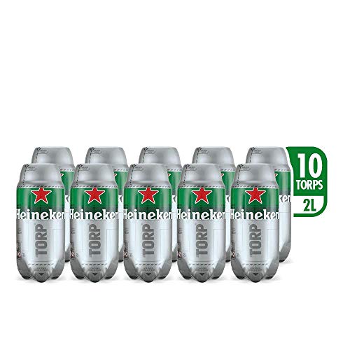 Heineken Cerveza - Caja de 10 TORPS x 2L - Total: 20 L