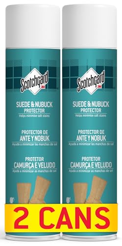 Scotchgard Protector de Ante y Nobuck, 2 Botes x 400 ml - Spray Repelente al Agua, Minimiza las Manchas de Sal - Para Botas, Zapatos, Abrigos, Guantes y Más