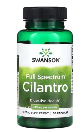 Swanson Full Spectrum Cilantro, 425mg - 60 caps, Natural apoyo para el bienestar, contiene cilantro