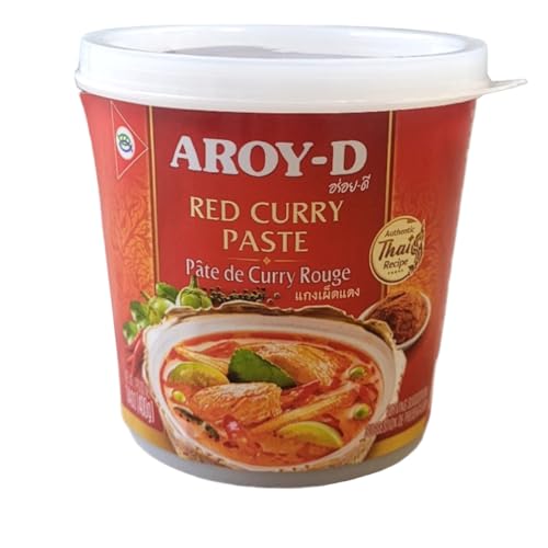 Pasta de Curry Rojo Tailandesa Aroy-D 400 gr.
