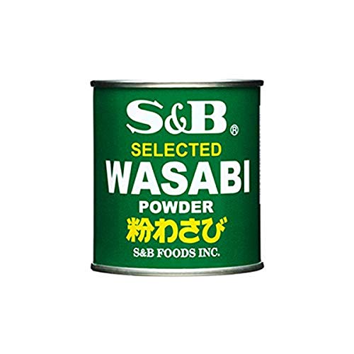 S&B Wasabi en Polvo Desecado y Molido, Polvo de Wasabi, Condimento para acompañar en Sushi o Sasahimi, Elaboración de Salsas, 30 g