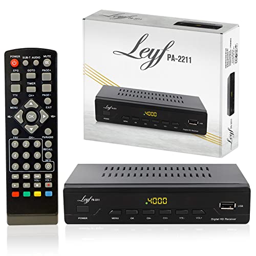 LEYF PA - 2211 Decodificador Digital terrestre - DVB - T2 - Receptor TDT TV Full HD 1080p (HDTV, Scart, USB)