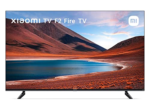 Xiaomi F2 43' Smart TV Fire TV 108 cm, 4K Ultra HD, HDR10, Aluminio sin Marcos, Airplay, Prime Video, Netflix, Control de Voz de Alexa, HDMI 2.1, Bluetooth, USB, Sintonizador Triple, 2022, Negro