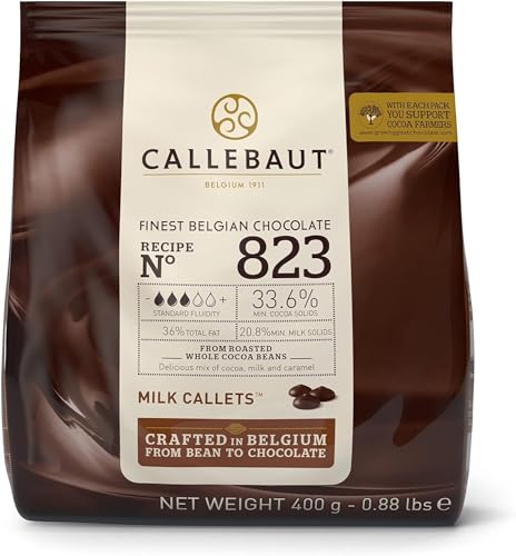 Chocolate con leche en gotas 33,6% Callebaut en bolsa 400 gramos