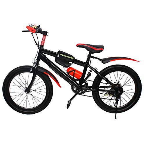 biniliubi Bicicleta de montaña roja para chicos niñas mujeres y hombres engranaje de suspensión completa marcha bicicleta de montaña suspensión completa freno de disco adulto