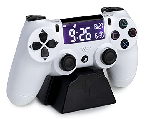 Paladone PP8342PS - Despertador con Mando de Playstation (Pantalla LCD inversa), Color Blanco