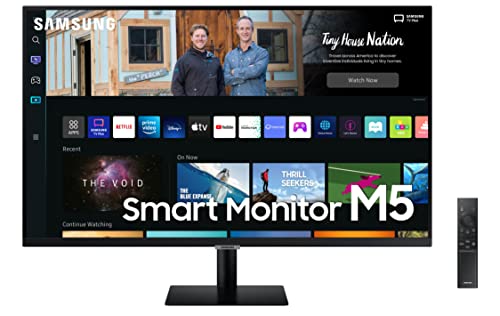 Samsung S27BM500 Monitor de 27' Full HD (1920 x 1080, VA, Smart TV, HDMI, Bluetooth, AirPlay, WiFi, Office 365, 16:9, 60Hz, Dex Inalámbrico, Altavoces Integrados, Hub IoT), negro
