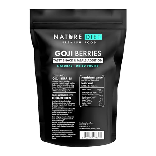 Nature Diet - Bayas de Goji 1000 g | Bayas secas | Refrigerio saludable