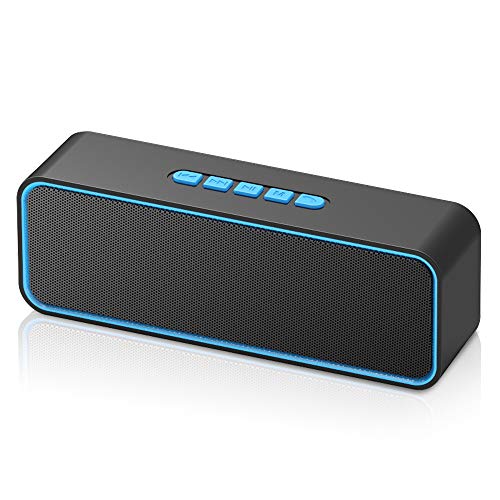 Altavoz Bluetooth portátil Sonkir, Altavoz inalámbrico Bluetooth 5.0 con Graves estéreo 3D Hi-Fi, batería incorporada de 1500 mAh, Tiempo de reproducción 12H (Azul)