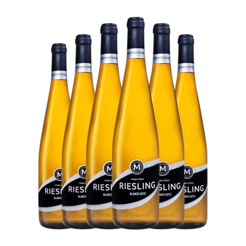Monovar Riesling Seco 75 cl Vino blanco (Caja de 6 Botellas de 75 cl)