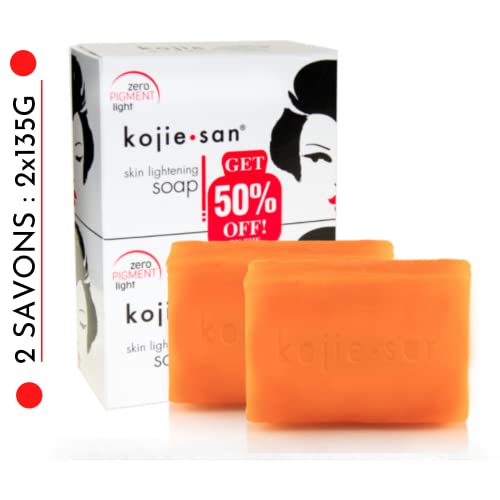 Kojie San - 2 Jabones de 135g Original and Authentic Skin Lightening Soap con Acid Kojic (2 Jabones : 2x135g)