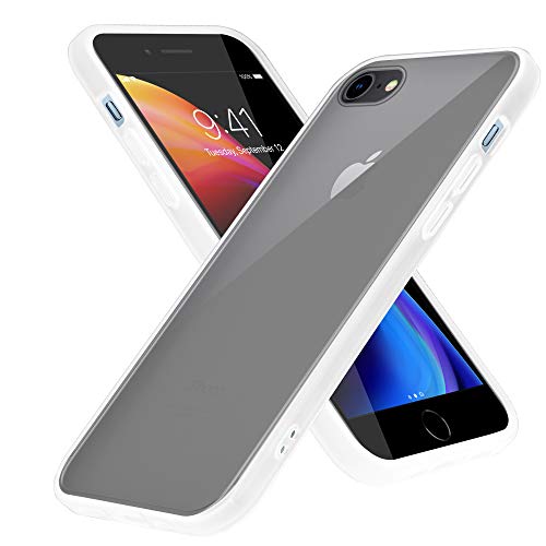 Cadorabo Funda Compatible con Apple iPhone 6/6S 7/7S 8/8S en Mate Transparente - Funda para teléfono móvil con Interior de Silicona TPU y Parte Trasera de plástico Mate
