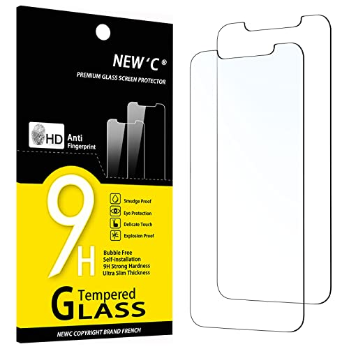 NEW'C 2 Piezas, Protector Pantalla para iPhone 11 y iPhone XR (6.1), Antiarañazos, Antihuellas, Sin Burbujas, 9H, 0.33 mm, Vidrio Templado Ultra Resistent y Transparent