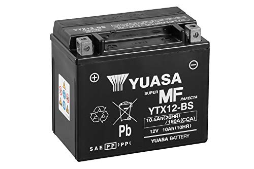 Yuasa Batería sin mantenimiento YTX12-BS (WC)