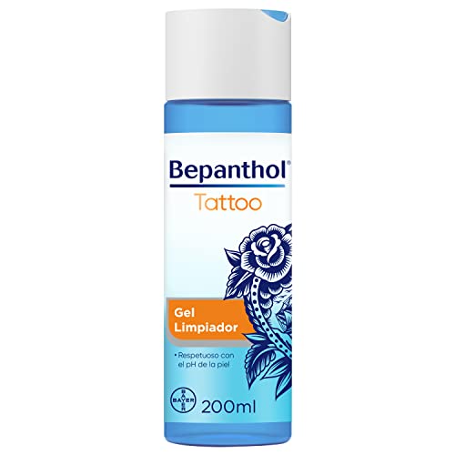 Bepanthol Tattoo Gel Limpiador e Hidratante para Tatuajes, 200 ml