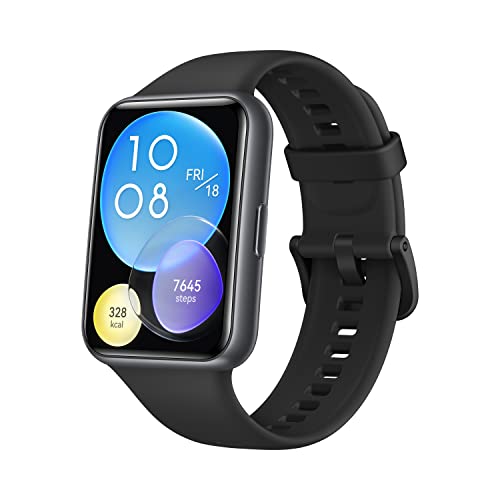 HUAWEI Watch Fit 2 Smartwatch con GPS, Llamadas Bluetooth, Gestión de Vida Saludable, Batería Larga Duración, Animaciones Entrenamiento Rápido, Monitorización SpO2, Negro