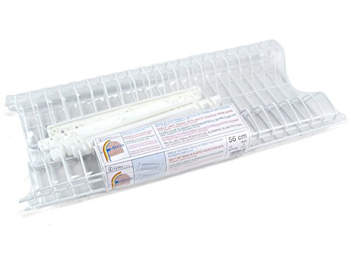 Filtex Regillas para pénsiles en alambre plastificado con soportes de plastico y tornillos, Blanco, 56x22x7 cm