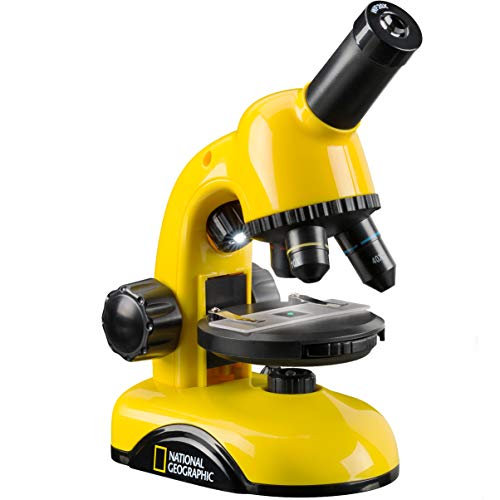 National Geographic Microscopio 40x-800x con Soporte para cámara de Smartphone y Accesorios para un fácil Inicio en el microscosmos