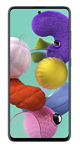 Samsung Galaxy A51 - Dual SIM, Smartphone de 6.5' Super AMOLED (4 GB RAM, 128 GB ROM, cámara trasera 48.0 MP + 12.0 MP + 5.0 MP + 5 MP, cámara frontal 32 MP) Negro
