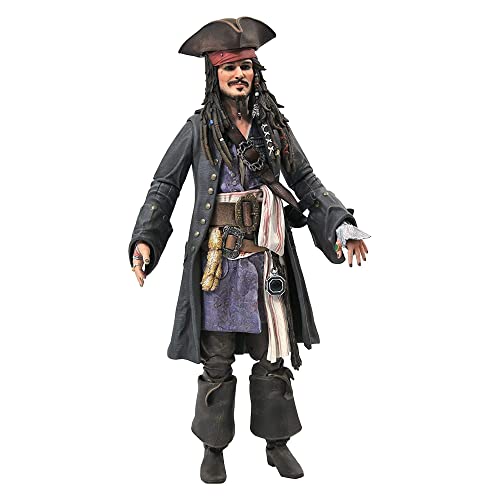 DIAMOND SELECT TOYS Piratas del Caribe: Dead Men Tell No Tales: Jack Sparrow Figura de acción coleccionable