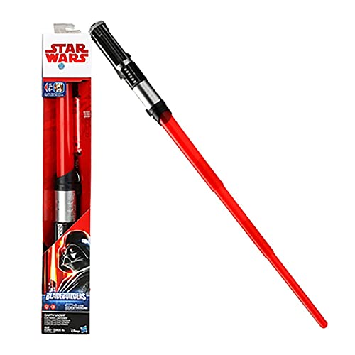 Star Wars LED Sable de Luz, Force Awakens Espada Láser Retráctil Juguete para Niño Espada de Luz con Sonido Interactivo, Sable de Luz Rojo Electrónico Juguete Regalo Red