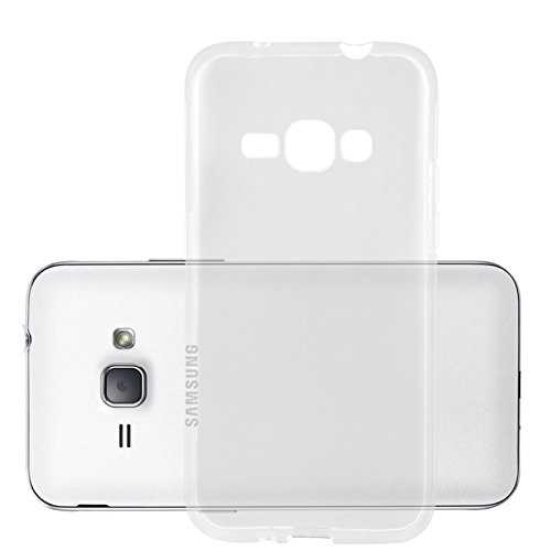 Cadorabo Funda para Samsung Galaxy J1 2016 en Transparente - Cubierta Proteccíon de Silicona TPU Delgada e Flexible con Antichoque - Gel Case Cover Carcasa Ligera