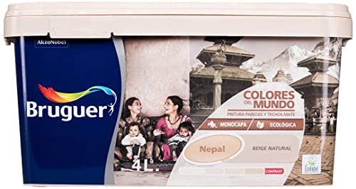 Bruguer Colores del Mundo Pintura para paredes monocapa Nepal Beige Natural 4 L