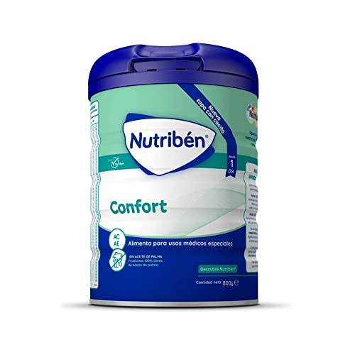 Nutribén Confort - Leche en Polvo Bebé AntiCólicos y AntiEstreñimiento desde el Primer Día | Alimento Completo | sin Aceite de Palma | 1 Bote de 800g