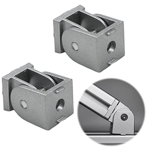 Conector de Ángulo Bisagra Perfil de Aluminio 2 Piezas Ranura 6 Aluminio de Aleación de Zinc Ajustable, Rango de Rotación de 180 ° para Perfil de Eu-Estándar 2020, Piezas de Impresora 3D