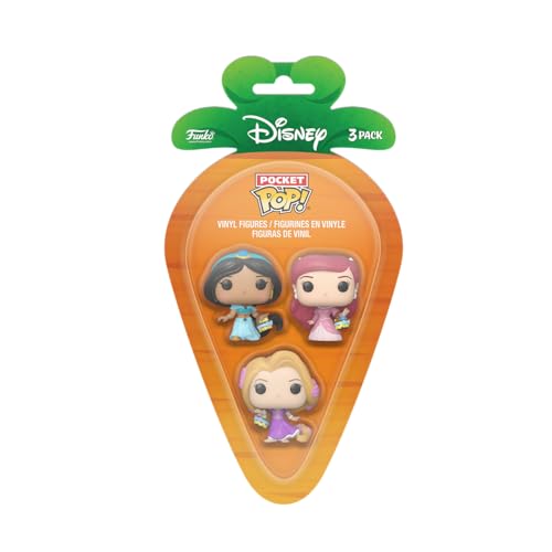 Funko Carrot Pocket Pop! Disney - Rapunzel, Ariel and Jasmine - Figura de Vinilo Coleccionable - Idea de Regalo- Mercancia Oficial - Juguetes para Niños y Adultos - Muñeco para Coleccionistas