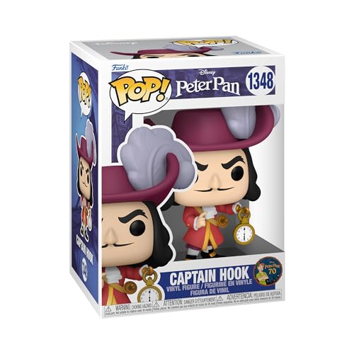 Funko Pop! Disney: Peter Pan 70th - Captain Hook - Capitán Garfio - Figura de Vinilo Coleccionable - Idea de Regalo- Mercancia Oficial - Juguetes para Niños y Adultos - Movies Fans