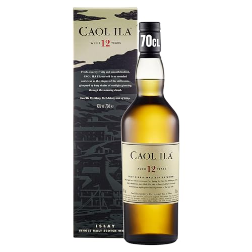 Caol Ila 12 Años, whisky escocés puro de malta de la Isla de Islay, 700 ml