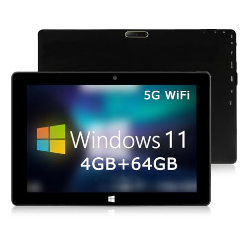 TPSPAD Tablet Windows 11 Tablet táctil de 10,1 pulgadas, 4 GB RAM+64 GB ROM, N4020 procesador, HD 1280×800 IPS, 1.6GHz 5G WiFi+Bluetooth 4.0+6000mAh+2MP + 5MP Dual Camere+Tipo C+OTG