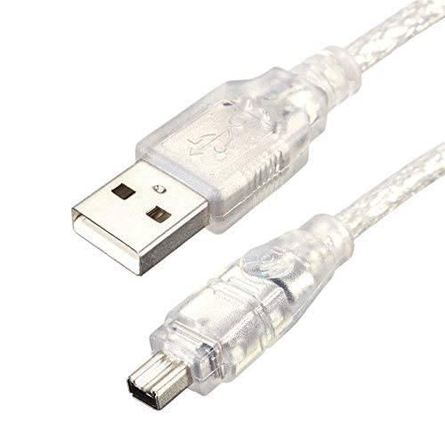 Cable adaptador USB macho a Firewire, conexión IEEE 1394, adaptador de 4 pines macho para la DCR-TRV75E DV, cable USB - Firewire de 1 m